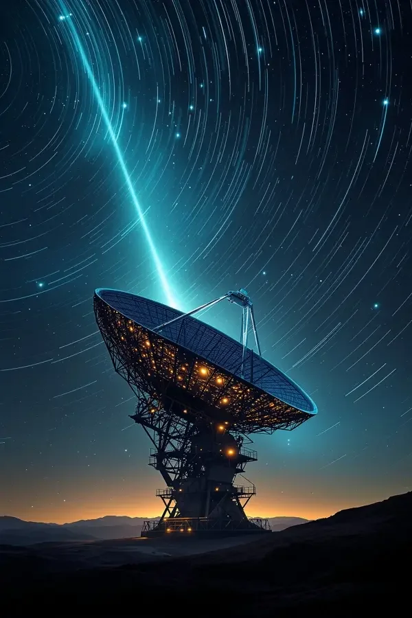 接触未来 电影封面 射电望远镜与星空